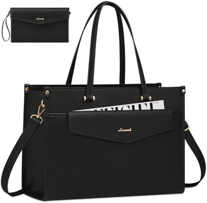 Lovevook Saco de Laptop para Mulheres, 15,6 polegadas Laptop Tote Saco 2-em-1 Saco de Trabalho Profissional Bolsa de Negócios com Embreagem