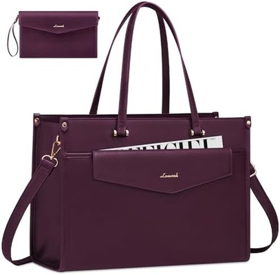 Lovevook Saco de Laptop para Mulheres, 15,6 polegadas Laptop Tote Saco 2-em-1 Saco de Trabalho Profissional Bolsa de Negócios com Embreagem