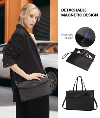 Lovevook Saco de Laptop para Mulheres, 15,6 polegadas Laptop Tote Saco 2-em-1 Saco de Trabalho Profissional Bolsa de Negócios com Embreagem