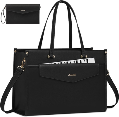 Lovevook Saco de Laptop para Mulheres, 15,6 polegadas Laptop Tote Saco 2-em-1 Saco de Trabalho Profissional Bolsa de Negócios com Embreagem