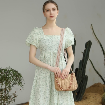 Herald Pequeno Bolso de palha feito à mão Bolso para mulheres, bolso de verão, bolso de mão, bolso de ombro com cadeia
