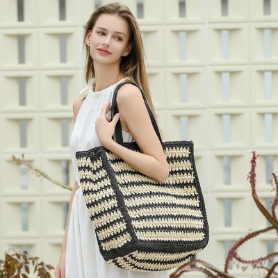 HERALD GRANDE BOLSA de palha feita à mão TOTE BOLSA DE MANUAL PARA MUJERES, VERÃO PRAIAJAS TECAÇÃO BOLSA DE OLHO TECADA CHIC Bolsas de viagem