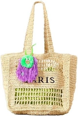 Herald Straw Mesh Beach Tote Bag para Mulheres, Largo Verão Leve Pessoa Pessoa Pessoa Pessoa Pessoa Pessoa Pessoa