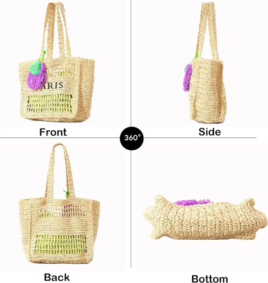 Herald Straw Mesh Beach Tote Bag para Mulheres, Largo Verão Leve Pessoa Pessoa Pessoa Pessoa Pessoa Pessoa Pessoa