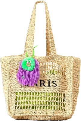Herald Straw Mesh Beach Tote Bag para Mulheres, Largo Verão Leve Pessoa Pessoa Pessoa Pessoa Pessoa Pessoa Pessoa