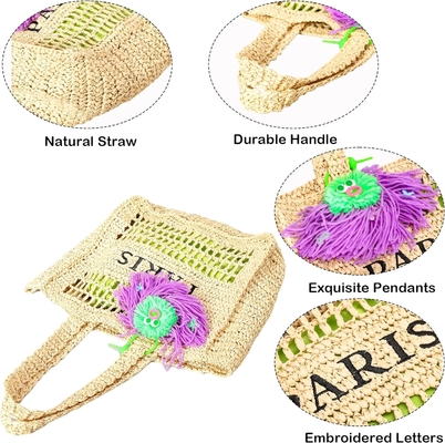Herald Straw Mesh Beach Tote Bag para Mulheres, Largo Verão Leve Pessoa Pessoa Pessoa Pessoa Pessoa Pessoa Pessoa