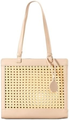 Saco de praia de palha para mulheres de verão de tecido RATTAN TOTE SACO de palha bolsas de palha e bolsas de mão para férias com pingente