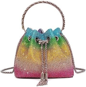 Bolsa de cristal Bling Bolsa de cristal para mulheres Bolsa de mão com embreagem brilhante Bolsa de crossbody para festa de casamento à noite