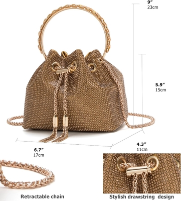 Bolsa de cristal Bling Bolsa de cristal para mulheres Bolsa de mão com embreagem brilhante Bolsa de crossbody para festa de casamento à noite