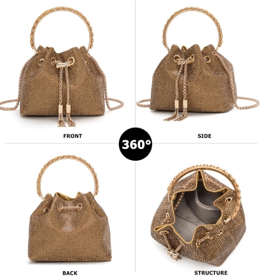 Bolsa de cristal Bling Bolsa de cristal para mulheres Bolsa de mão com embreagem brilhante Bolsa de crossbody para festa de casamento à noite