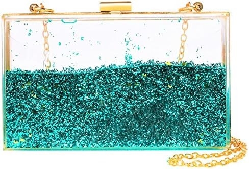 JeVenis Magical Transparente Sequins Embreagem Bolsa à noite Bolsa Para a festa Prom Noiva