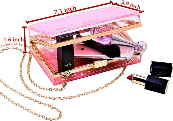 JeVenis Magical Transparente Sequins Embreagem Bolsa à noite Bolsa Para a festa Prom Noiva