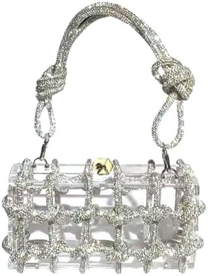 Bolsa Acrílica Luminosa Rhinestone Bolsa Acrílica Cristal Bolsas da Noite Para Mulheres Bolsa Glitter para festa de casamento