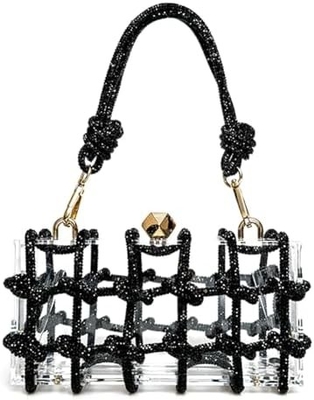 Bolsa Acrílica Luminosa Rhinestone Bolsa Acrílica Cristal Bolsas da Noite Para Mulheres Bolsa Glitter para festa de casamento