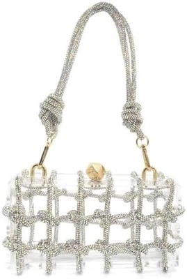 Bolsa Acrílica Luminosa Rhinestone Bolsa Acrílica Cristal Bolsas da Noite Para Mulheres Bolsa Glitter para festa de casamento