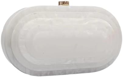 Saco de acrílico de noite para mulheres Saco de forma de concha de ombro Saco crossbody Glitter Saco de mão de bolso de mármore