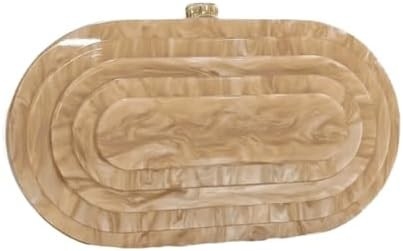 Saco de acrílico de noite para mulheres Saco de forma de concha de ombro Saco crossbody Glitter Saco de mão de bolso de mármore