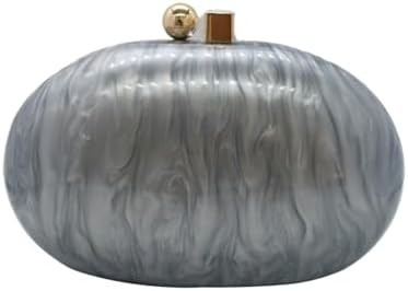 Saco de acrílico de noite para mulheres Saco de forma de concha de ombro Saco crossbody Glitter Saco de mão de bolso de mármore
