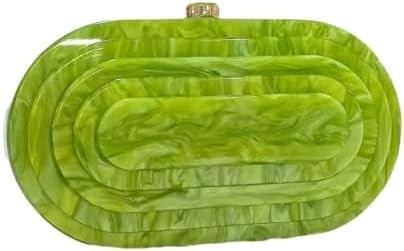 Saco de acrílico de noite para mulheres Saco de forma de concha de ombro Saco crossbody Glitter Saco de mão de bolso de mármore