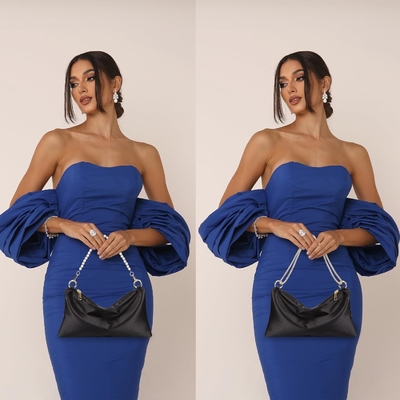Saco de noite de cetim para mulheres Saco de mão para mulheres Saco de casamento com 2 correntes para festa de cocktail formal