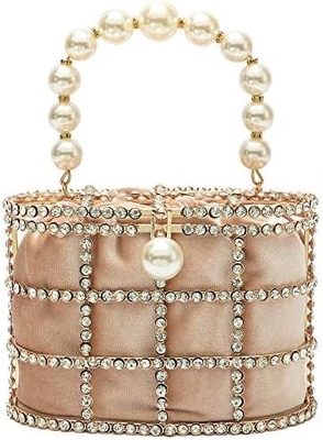 Véspera bolsa de mão de mulher bolsas de mão com diamantes de pérola para casamento festa de aniversário acessórios de jantar