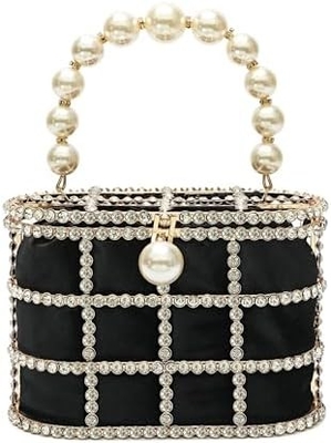 Véspera bolsa de mão de mulher bolsas de mão com diamantes de pérola para casamento festa de aniversário acessórios de jantar