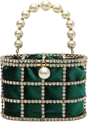 Véspera bolsa de mão de mulher bolsas de mão com diamantes de pérola para casamento festa de aniversário acessórios de jantar