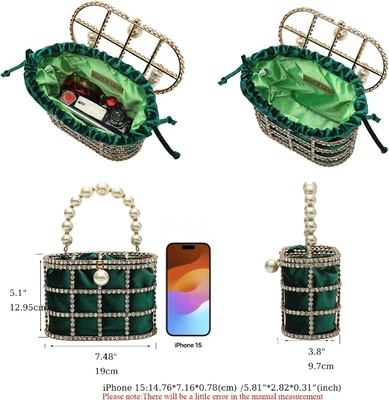 Véspera bolsa de mão de mulher bolsas de mão com diamantes de pérola para casamento festa de aniversário acessórios de jantar