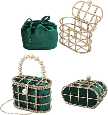 Véspera bolsa de mão de mulher bolsas de mão com diamantes de pérola para casamento festa de aniversário acessórios de jantar