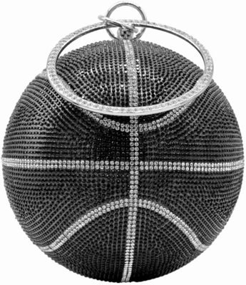 UMREN MUJERES BASQETBALL em forma de cruz bolsa de corpo pedra de strass bola redonda de cristal noite saco de agarrar bolsa de mão para casamento
