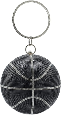 UMREN MUJERES BASQETBALL em forma de cruz bolsa de corpo pedra de strass bola redonda de cristal noite saco de agarrar bolsa de mão para casamento