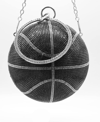 UMREN MUJERES BASQETBALL em forma de cruz bolsa de corpo pedra de strass bola redonda de cristal noite saco de agarrar bolsa de mão para casamento
