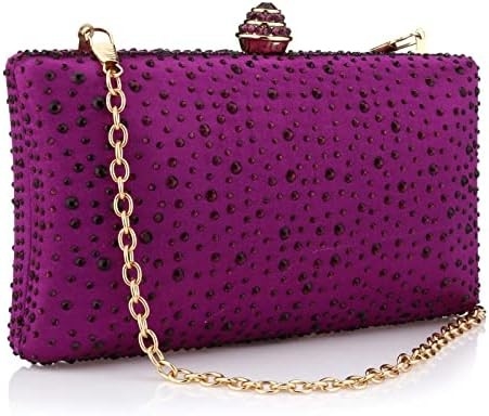 Saco de noite feminino Rhinestone cintilante Festa de casamento Saco de mão Bolsa de engrenagem Saco crossbody de ombro
