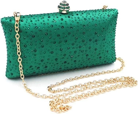Saco de noite feminino Rhinestone cintilante Festa de casamento Saco de mão Bolsa de engrenagem Saco crossbody de ombro