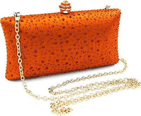 Saco de noite feminino Rhinestone cintilante Festa de casamento Saco de mão Bolsa de engrenagem Saco crossbody de ombro