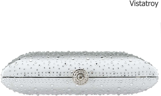 Saco de noite feminino Rhinestone cintilante Festa de casamento Saco de mão Bolsa de engrenagem Saco crossbody de ombro