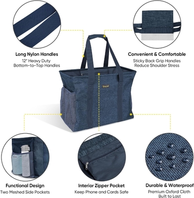 Saco extra-grande de baleia com armazenagem em arame (azul, 16,5'X14'X10')