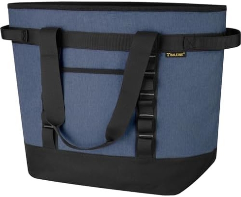 BALINE LARGE 36-CAN COOLER BAGS ISOLADO, PEVA SOFT COOLER TOTE BAG, BAGAS de mercearia isoladas com cima fechada