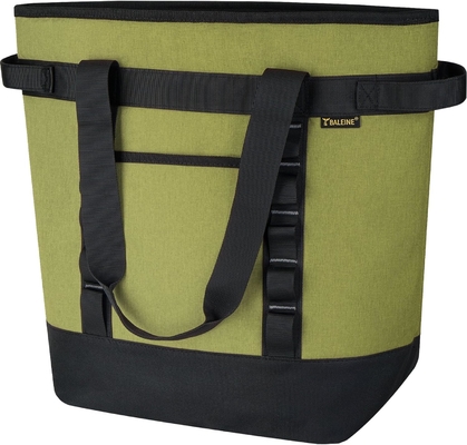 BALINE LARGE 36-CAN COOLER BAGS ISOLADO, PEVA SOFT COOLER TOTE BAG, BAGAS de mercearia isoladas com cima fechada