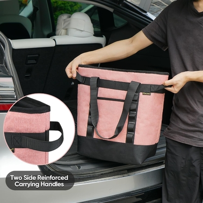BALINE LARGE 36-CAN COOLER BAGS ISOLADO, PEVA SOFT COOLER TOTE BAG, BAGAS de mercearia isoladas com cima fechada