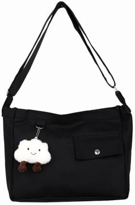 Marca: Kehpish Saco Tote Econômico de Algodão, Saco de Mulheres Hobo Shoulder Bag Crossbody Saco de Mão com 3 Bolsos Externos