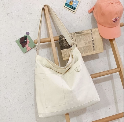 Marca: Kehpish Saco Tote Econômico de Algodão, Saco de Mulheres Hobo Shoulder Bag Crossbody Saco de Mão com 3 Bolsos Externos
