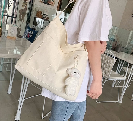 Marca: Kehpish Saco Tote Econômico de Algodão, Saco de Mulheres Hobo Shoulder Bag Crossbody Saco de Mão com 3 Bolsos Externos