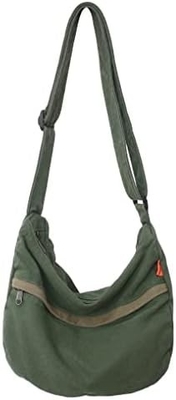 Marca: Kehpish Saco Tote Econômico de Algodão, Saco de Mulheres Hobo Shoulder Bag Crossbody Saco de Mão com 3 Bolsos Externos