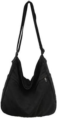 Marca: Kehpish Saco Tote Econômico de Algodão, Saco de Mulheres Hobo Shoulder Bag Crossbody Saco de Mão com 3 Bolsos Externos