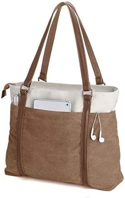 LÁPTOP DE MUJER BOLSA DE TOTE PARA O TRABALHO PESO LIGER CANVAS DE SPLICE 15,6 polegadas bolsa de mão