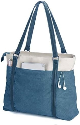 LÁPTOP DE MUJER BOLSA DE TOTE PARA O TRABALHO PESO LIGER CANVAS DE SPLICE 15,6 polegadas bolsa de mão