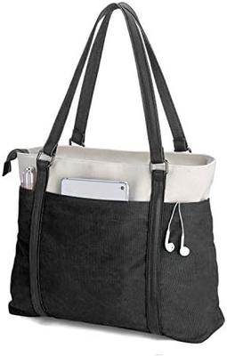 LÁPTOP DE MUJER BOLSA DE TOTE PARA O TRABALHO PESO LIGER CANVAS DE SPLICE 15,6 polegadas bolsa de mão