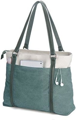 LÁPTOP DE MUJER BOLSA DE TOTE PARA O TRABALHO PESO LIGER CANVAS DE SPLICE 15,6 polegadas bolsa de mão