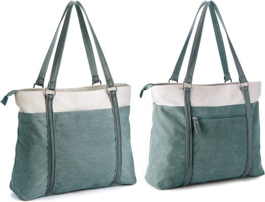LÁPTOP DE MUJER BOLSA DE TOTE PARA O TRABALHO PESO LIGER CANVAS DE SPLICE 15,6 polegadas bolsa de mão